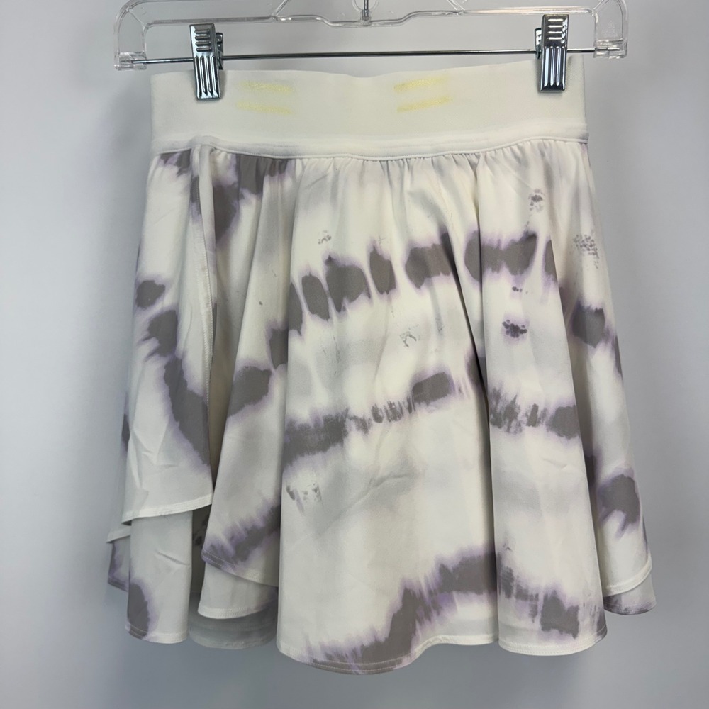 Lululemon Court Rival High-Rise Skirt‎ Tie Dye White Purple Skort Size 4